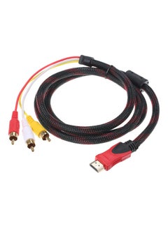 Buy HD RCA Audio Video Cable Red/Yellow/White in Saudi Arabia