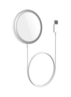 Buy Replacement Wireless Magnetic Charger For Apple iPhone 12/12 Mini/12 Pro/11 White in Saudi Arabia