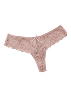 Buy Lace Detail G-String Thong Complexion in Saudi Arabia