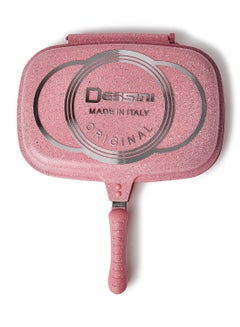 Buy Double Fry Pan Pink 36centimeter in UAE