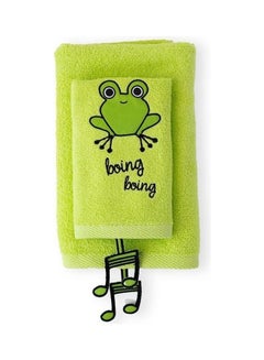 Buy 2-Piece Cacha Frog Themed Baby Towel Set in UAE