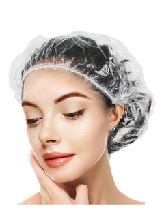 Buy 100 Piece Plastic Shower Cap Clear One Size in UAE