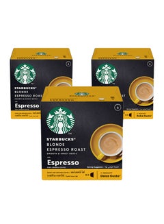 Buy Blonde Espresso Roast Nescafe Dolce Gusto Coffee Pods 66grams pack_of_3 in UAE