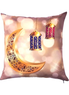Buy Ramadan Kareem Printed Cushion Cover Multicolour 40x40cm in UAE