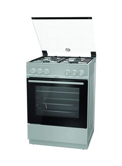 Buy 4-Burner Freestanding Gas Cooker With Multifunction Oven GI6121XH silver in UAE