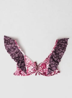 Buy Ruffle Detail Bikini Top Multi Color in Saudi Arabia