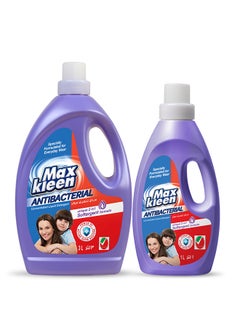 Buy Antibacterial Concentrated Liquid Detergent With 2 In 1 Softergent Formula 3+1Liters in UAE