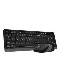 اشتري 2-Piece Power-Saving Wireless Keyboard And Mouse Set Black/Grey في الامارات