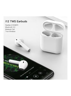 اشتري سماعة أذن لاسلكية تعمل بالبلوتوث 5.0 مزودة بتقنية التحكم باللمس الذكي أبيض في السعودية