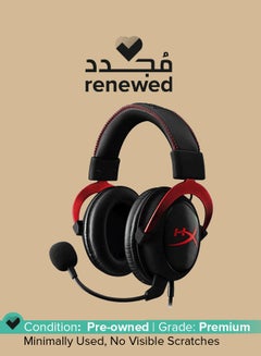 اشتري Renewed - Cloud II Over-Ear Gaming Headset Black/Red في السعودية