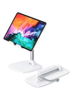 Buy Tablet Stand Holder Desk Compatible For iPad Pro 12.9 iPad 7th Generation iPad Mini Air Samsung Galaxy Tab iPhone 14/14 Plus/14 Pro/14 Pro Max /iPhone 13/13 mini/13 Pro/13 Pro Max E-Reader White in Egypt