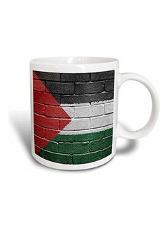 اشتري مج قهوة بتصميم طبعة علم فلسطين متعدد الألوان في مصر