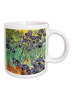 Buy Irises by Vincent Van Gogh 1889-Purple Flowers Iris Garden-Copy of Famous Painting by The Master Ceramic Mug Multicolour in UAE