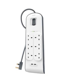 Buy Home Charger With 6 Outlet White/Grey in UAE
