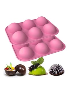 homEdge Mini 24-Cavity Semi Sphere Silicone Mold, 3 Packs Baking Mold for Making Chocolate, Cake, Jelly, Dome Mousse