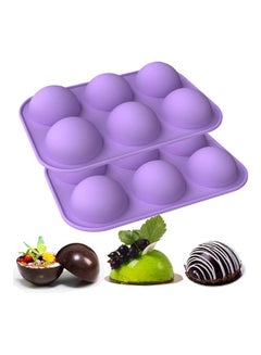 Buy Silicone Baking Mold for Making Hot Chocolate Bomb, Dome Mousse, Cake, Jelly, Pudding Lavender one sizecm in UAE