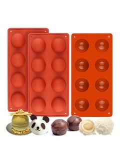 Buy Silicone Mold/ Bite Sized Chocolate Bombs Mold/ Round Dome Half Sphere Mold for Cake Baking, Jelly, Pudding, Mousse, Ice Cube Tray Red one sizecm in Saudi Arabia