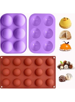 Buy 2_Piece Semi Sphere Silicone Mold And Baking Molds for Making Hot Chocolate Bombs multicolour in UAE