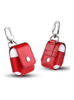 اشتري Protective Leather Case Cover For Apple AirPods Red في مصر