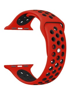 Buy Soft Silicone Sport Strap For Apple Watch Red/Black in Egypt