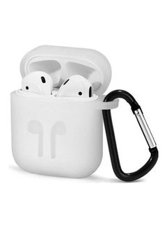 Buy Silicone Case For Apple AirPods, Wireless, Bluetooth, Headset Protective Sleeve cover White in Egypt