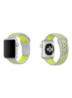 اشتري Sport Edition Nike Rubber Strap For Apple Watch Band Silicone Wristband White / Lemon في مصر