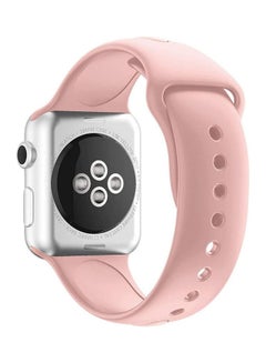 Buy Sporty Soft Silicone Replacement Strap Band For Apple Watch Series 1 Series 2 Series 3 Pink Sand in Egypt