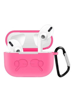 Buy Protective Silicone For Apple AirPods Pro Case With Hook Hot Pink in Egypt