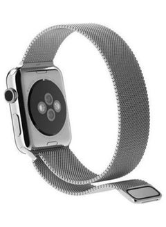 اشتري Magnetic Stainless Steel Band For Apple Smart Watch 42 Mm 42ملليمتر Silver في مصر