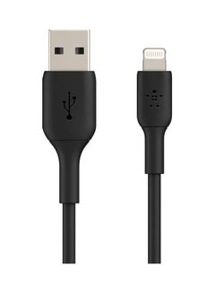 Buy Braided Lightning Cable (Boost Charge Lightning to USB Cable for iPhone, iPad, AirPods) MFi-Certified iPhone Charging Cable, Braided Lightning Cable 0.15 m Black in Saudi Arabia