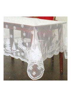Buy Holiday Party Dinner Table Cover White in Saudi Arabia
