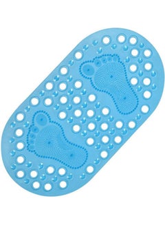 Buy Anti-Slip Bathroom Mat Blue 68x37cm in Saudi Arabia