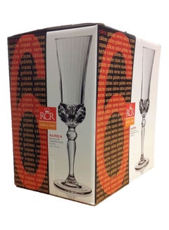 Buy Pack of 6 AuRea  Flutes Stemmed Tall Goblets Clear in Egypt