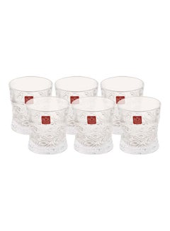 Buy Soul Crystal Cup Set, 6 Pieces Clear 320ml in Egypt