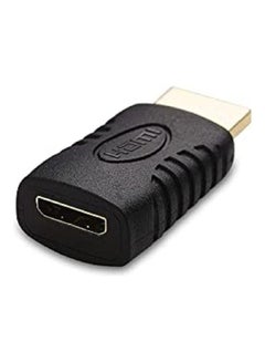 Buy Gold Plated HDMI Male To Mini HDMI Female Full HDMI Adapter Converter For HDTV Black in UAE