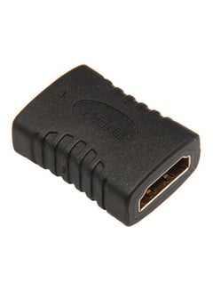 Buy 2-Piece HDMI Female To Female Extender Adapter Connector Black in Saudi Arabia