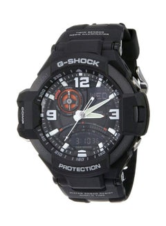 Buy Men's Round Shape Rubber Strap Analog & Digital Wrist Watch 51 mm - Black - GA-1000-1ADR in Saudi Arabia