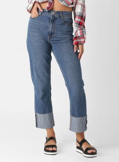 Buy Cuffed Straight-Leg Jeans Denim in Saudi Arabia