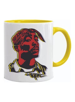 Buy Tupac Shakur Rapper Printed Ceramic Mug Multicolour in UAE