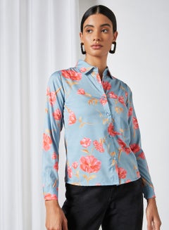 Buy Floral Print Relaxed Shirt Multi in Saudi Arabia