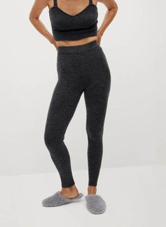 Buy Elastic Waist High Rise Leggings Dark Grey Vigore in Egypt