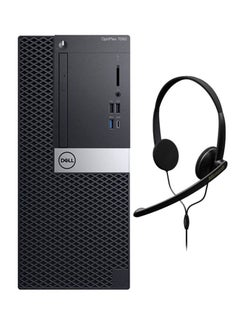 Buy OptiPlex 7060 Microtower PC With Intel Core i7 Processor,4GB RAM/1TB HDD/Intel Integrated Graphics/Dos Black With Free Life Chat Headset And Dell 18.5-Inch Full HD Monitor Black in Egypt