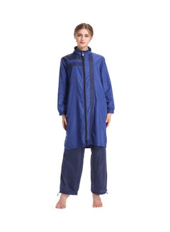 Buy 2-Piece Long Sleeve Swimsuit Bukinis Blue in UAE