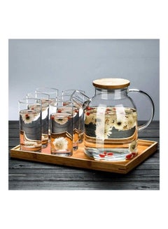 Buy Elegant  Tea Cup Set Transparent 1500ml in UAE
