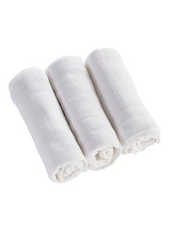 Buy Muslin Cloths, Pack Of 3 - White in UAE