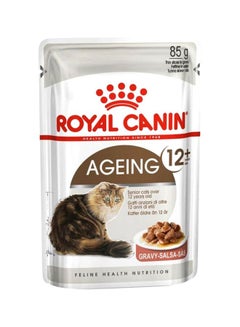 Buy Ageing Adult Cat Wet Food Brown 85grams in UAE