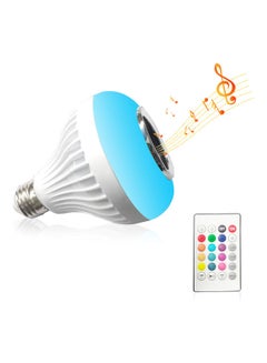 Buy Wireless BT E27 Bulb With Remote Control White/Blue in Egypt