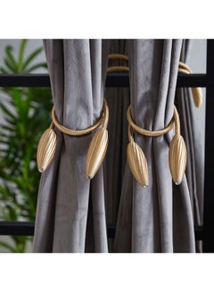 Buy 2-Piece Dazzle Ava Curtain Tieback Set Gold 60cm in Saudi Arabia