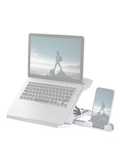 Buy Portable Laptop Riser Foldable Stand White in Saudi Arabia
