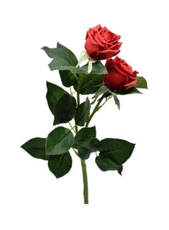 Buy Artificial Rose Flower Red/Green/White 8x40x8cm in Egypt